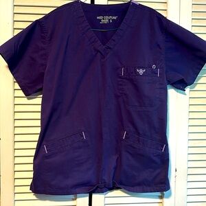 Med Couture Nurse Medical Scrub Medical Top Purple Small